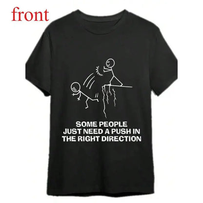 Men's Cotton Short-Sleeve Crew Neck T-Shirt with Vibrant Sarcastic Print - Ideal Gift for Halloween and Christmas
