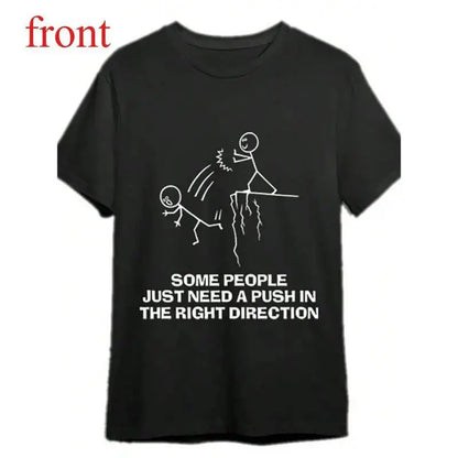 Men's Cotton Short-Sleeve Crew Neck T-Shirt with Vibrant Sarcastic Print - Ideal Gift for Halloween and Christmas