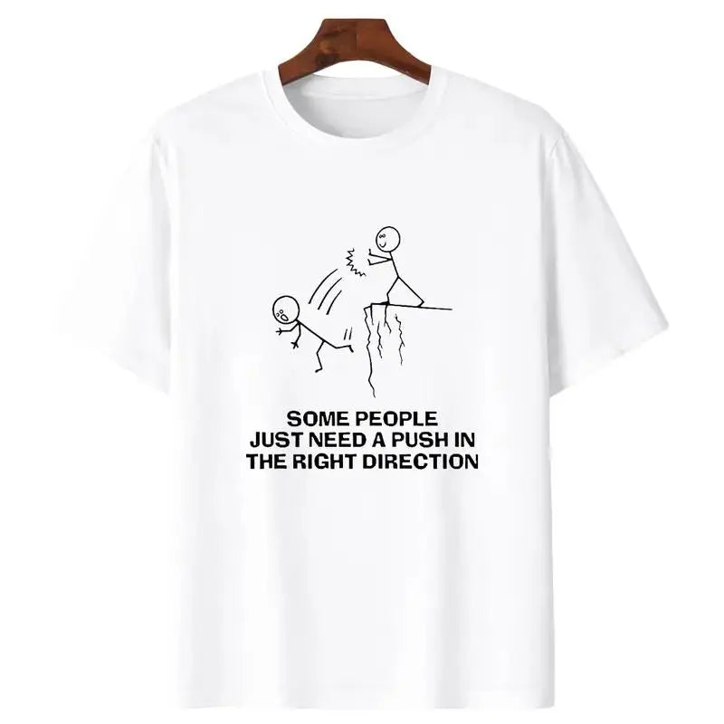 Men's Cotton Short-Sleeve Crew Neck T-Shirt with Vibrant Sarcastic Print - Ideal Gift for Halloween and Christmas